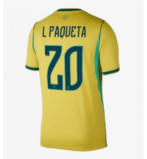 Brazílie Lucas Paqueta #20 Domácí Dres MS 2026 Krátký Rukáv Brazílie Lucas Paqueta #20 Domácí Dres MS 2026 Krátký Rukáv